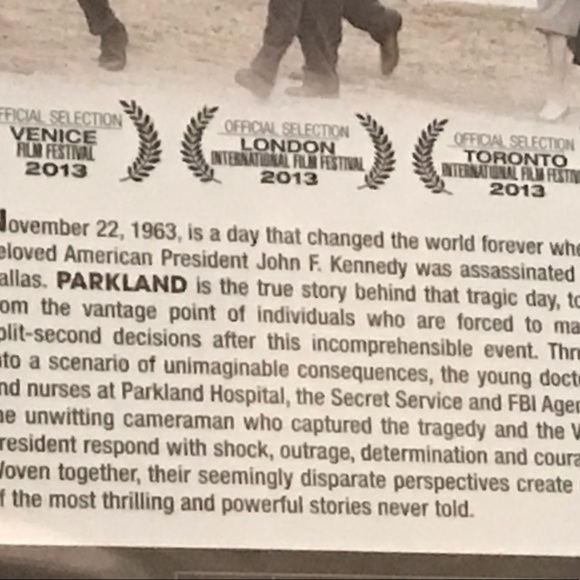 “Parkland” DVD starring Zac Enron & Billy Bob Thornton - Pre-owned - Picture 3 of 6